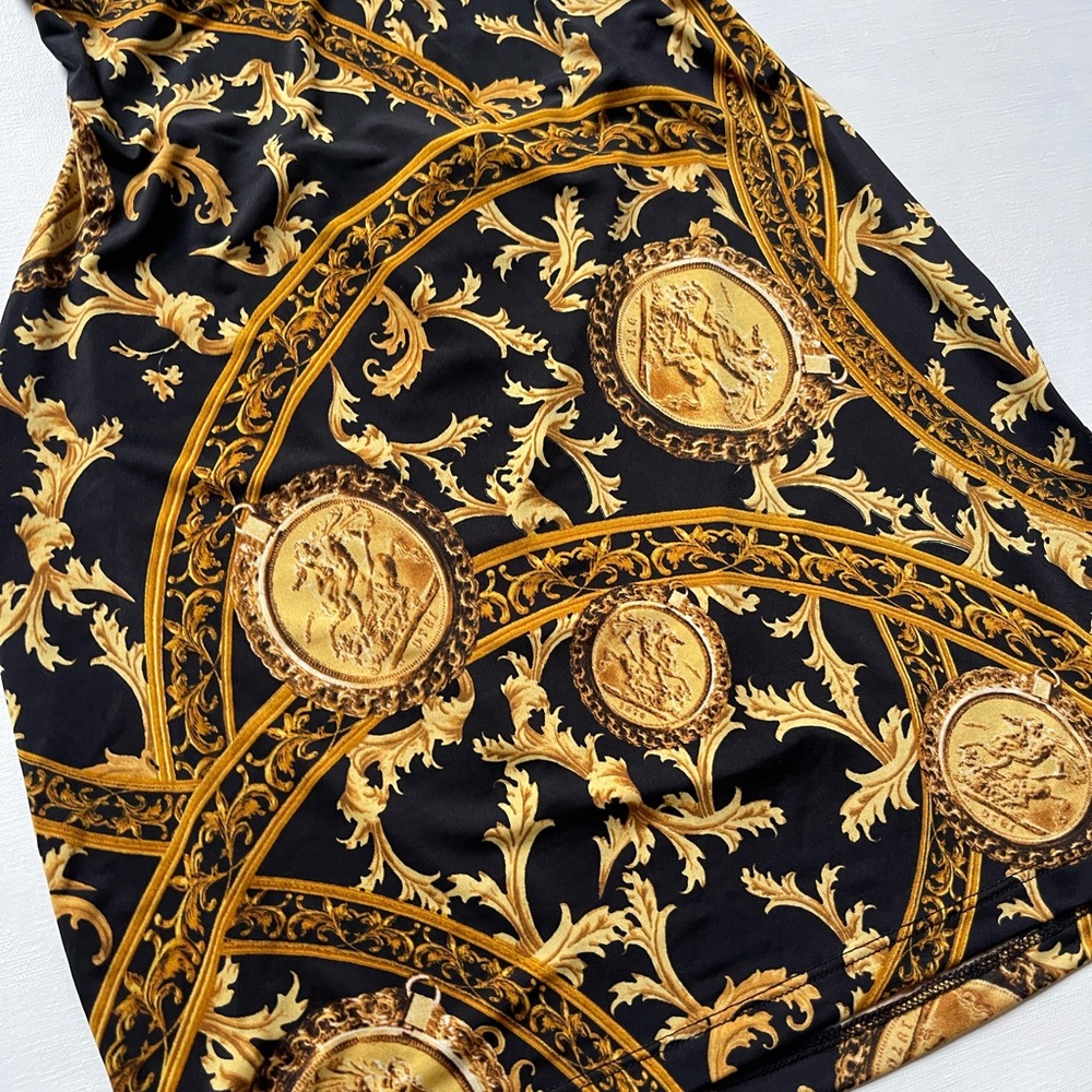 Elegant Black andā Gold Women's Dress